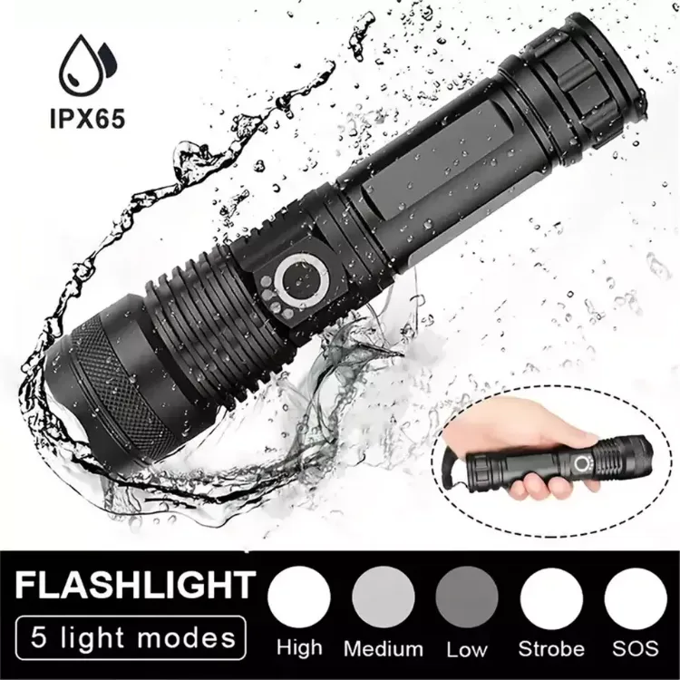 Picture of High Powered 12000000Lumens Super Bright Flashlight LED Rechargeable Torch Lamps