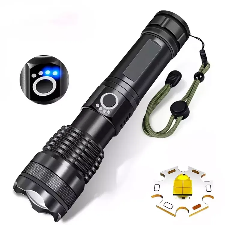 Picture of High Powered 12000000Lumens Super Bright Flashlight LED Rechargeable Torch Lamps