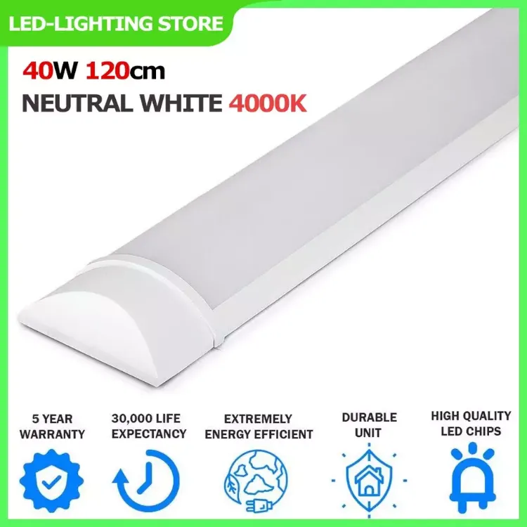 Picture of LED Lights Batten Tube Light Natural White Office Shop Garage Ceiling Lamp