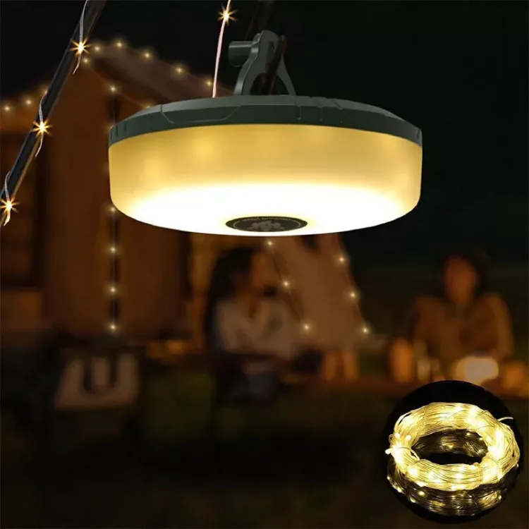 Picture of 2x 10M Portable Camping String Lights Outdoor Waterproof Stowable String Light