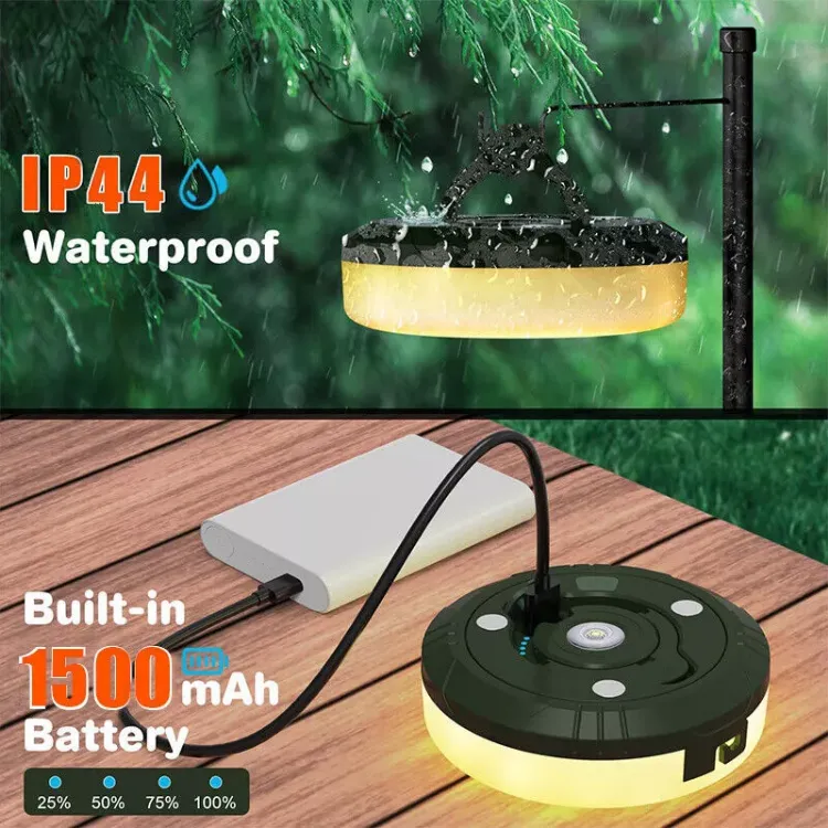 Picture of 2x 10M Portable Camping String Lights Outdoor Waterproof Stowable String Light