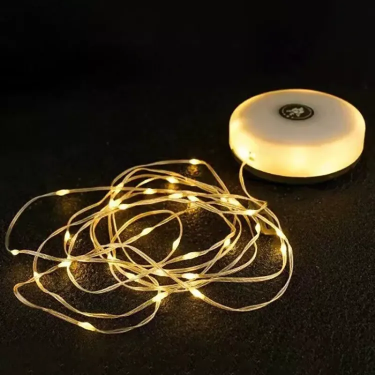 Picture of 2x 10M Portable Camping String Lights Outdoor Waterproof Stowable String Light