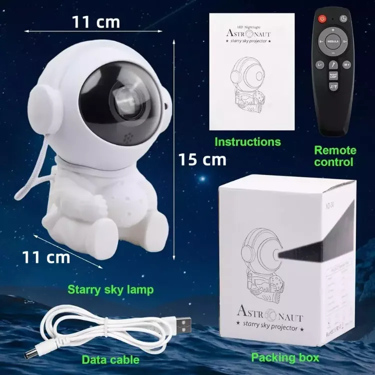 Picture of Astronaut Starry Galaxy Projector Night Light Space Nebula Star Lamp w/Remote