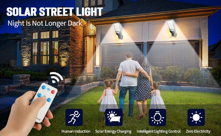 Picture of LED 6000W Solar Street Wall Light PIR Motion Sensor Outdoor Garden Lamp