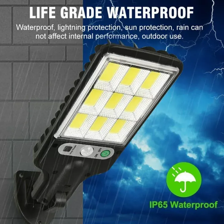 Picture of LED 6000W Solar Street Wall Light PIR Motion Sensor Outdoor Garden Lamp