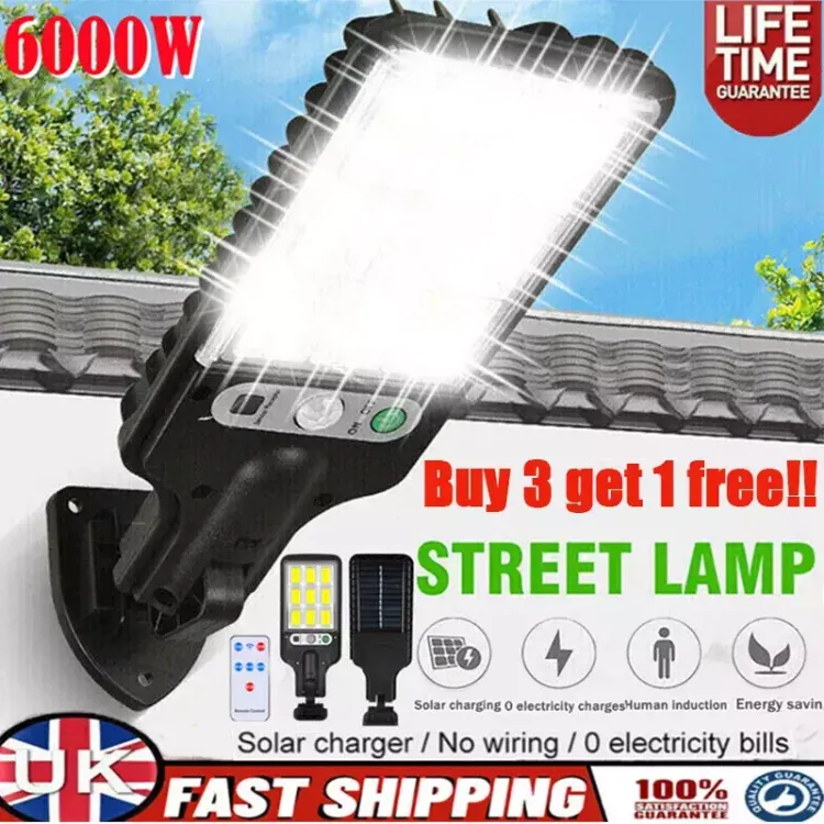 Picture of LED 6000W Solar Street Wall Light PIR Motion Sensor Outdoor Garden Lamp