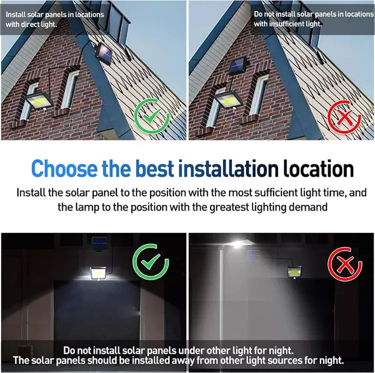 Picture of Solar Power LED PIR Motion Sensor Wall Light Security Outdoor Garden Flood Lamp