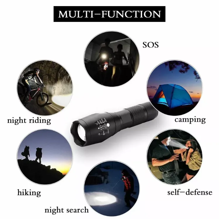 Picture of 2PCS 1200000LM USB Rechargeable LED Flashlight Super Bright Torch Tactical Lamp