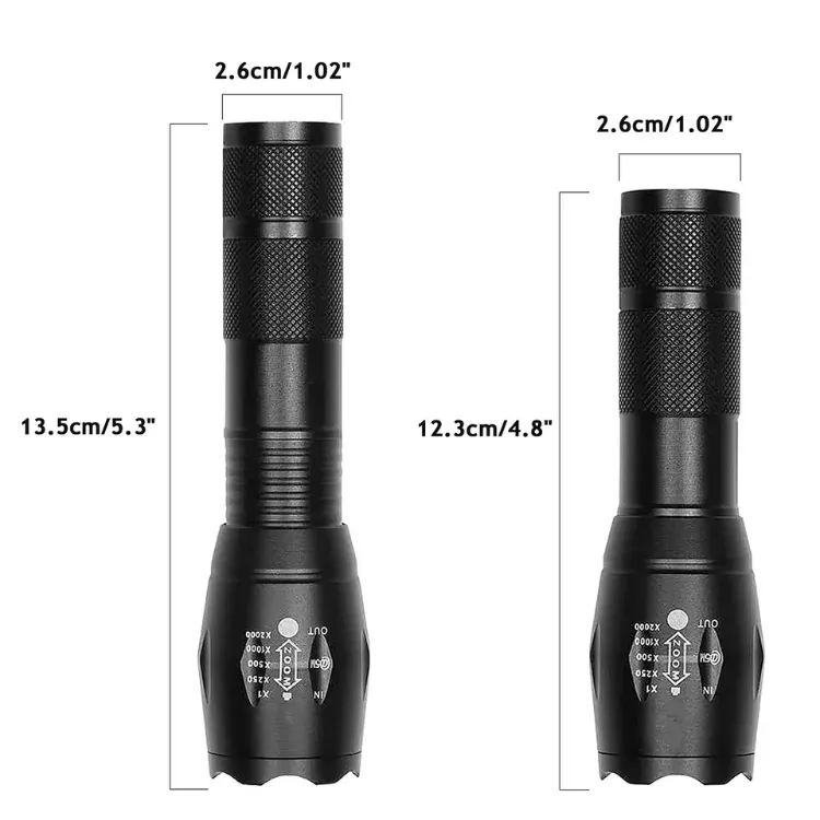 Picture of 2PCS 1200000LM USB Rechargeable LED Flashlight Super Bright Torch Tactical Lamp