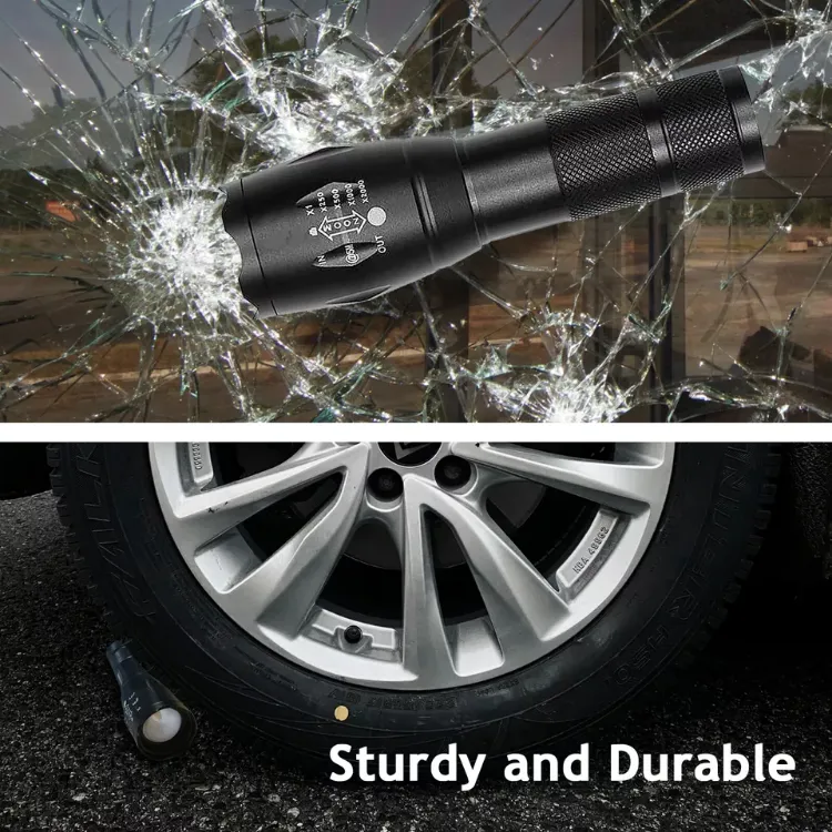 Picture of 2PCS 1200000LM USB Rechargeable LED Flashlight Super Bright Torch Tactical Lamp