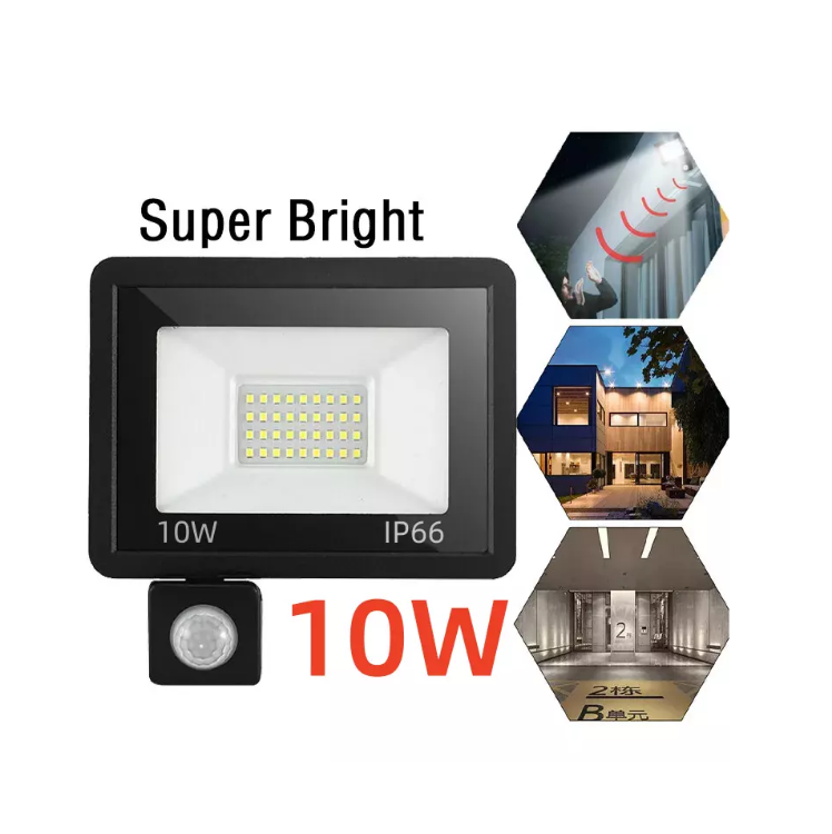 Picture of 10W LED Outdoor Floodlight with PIR Motion Sensor – Security Light IP66 Waterproof