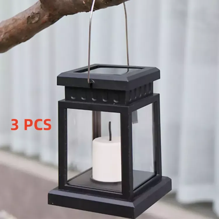 Picture of Solar Powered LED Lantern Lights Waterproof Lamp Hanging Outdoor Garden Lawn