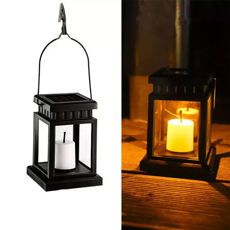 Picture of Solar Powered LED Lantern Lights Waterproof Lamp Hanging Outdoor Garden Lawn