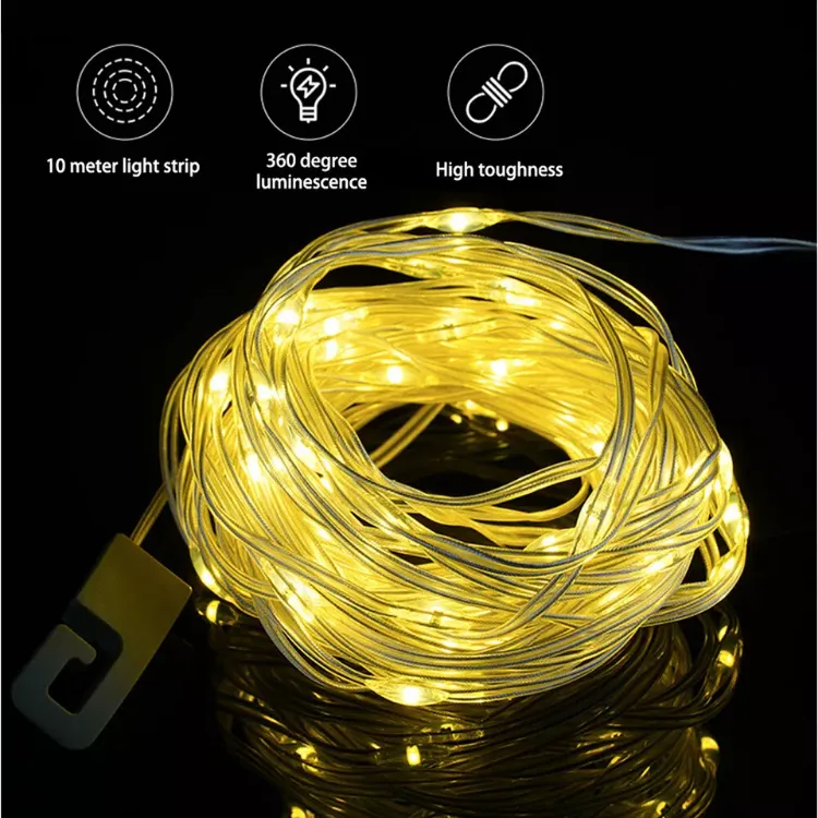 Picture of Camping String Lights Outdoor Waterproof Portable Stowable LED String Light 10M