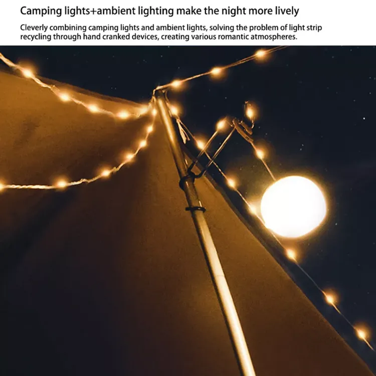 Picture of Camping String Lights Outdoor Waterproof Portable Stowable LED String Light 10M