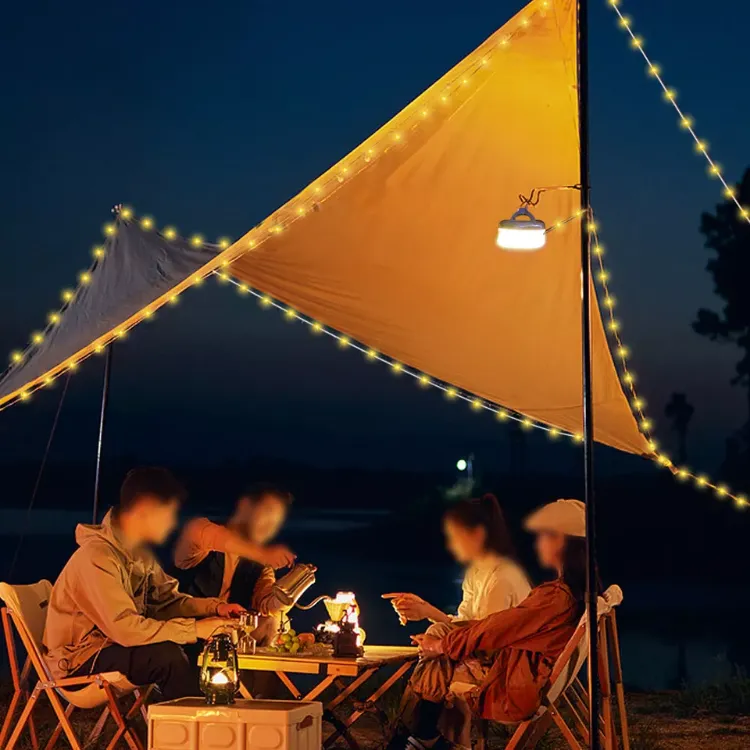 Picture of Camping String Lights Outdoor Waterproof Portable Stowable LED String Light 10M