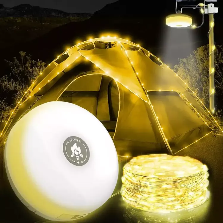 Picture of Camping String Lights Outdoor Waterproof Portable Stowable LED String Light 10M