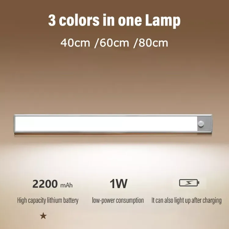 Picture of 60CM LED PIR Motion Sensor Light Strip Cabinet Closet Lamp USB Rechargeable UK