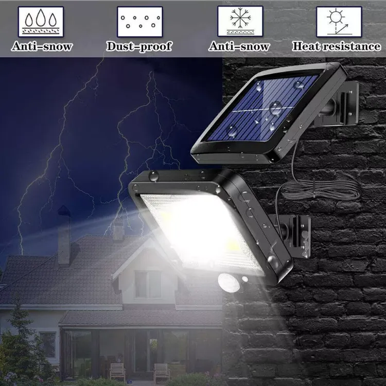 Picture of Solar Power LED PIR Motion Sensor Wall Light Security Outdoor Garden Flood Lamp