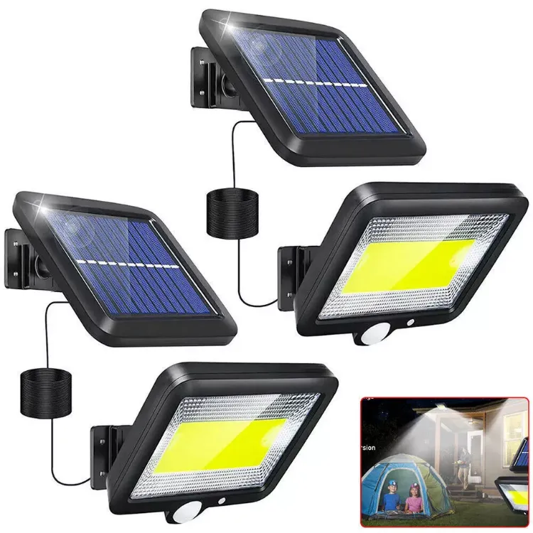 Picture of Solar Power LED PIR Motion Sensor Wall Light Security Outdoor Garden Flood Lamp