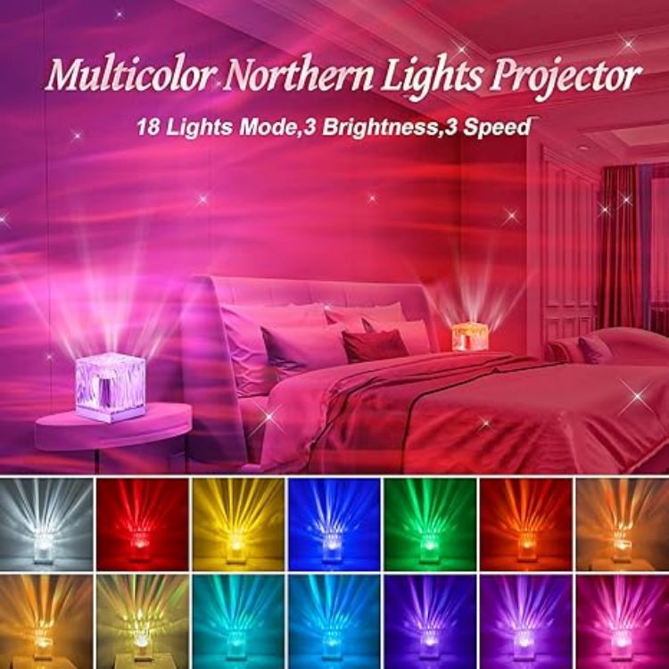 Picture of Galaxy Night Light Projector – 18-Color Sensory Ceiling Lamp with Remote Control & Timer