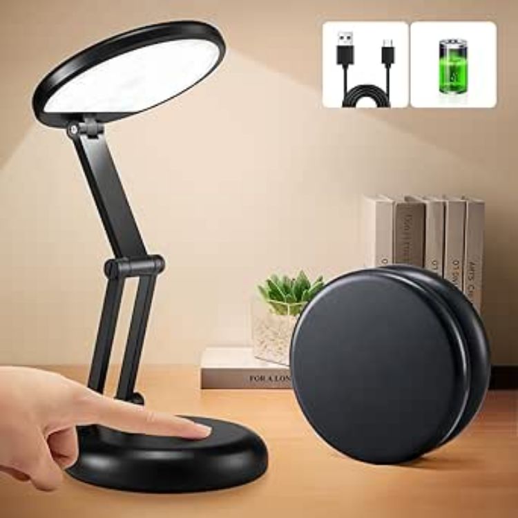 Picture of Rechargeable Desk Lamp – 3600mAh Cordless LED Table Light, 10 Brightness Levels, Battery-Operated USB Reading Lamp for Home & Office