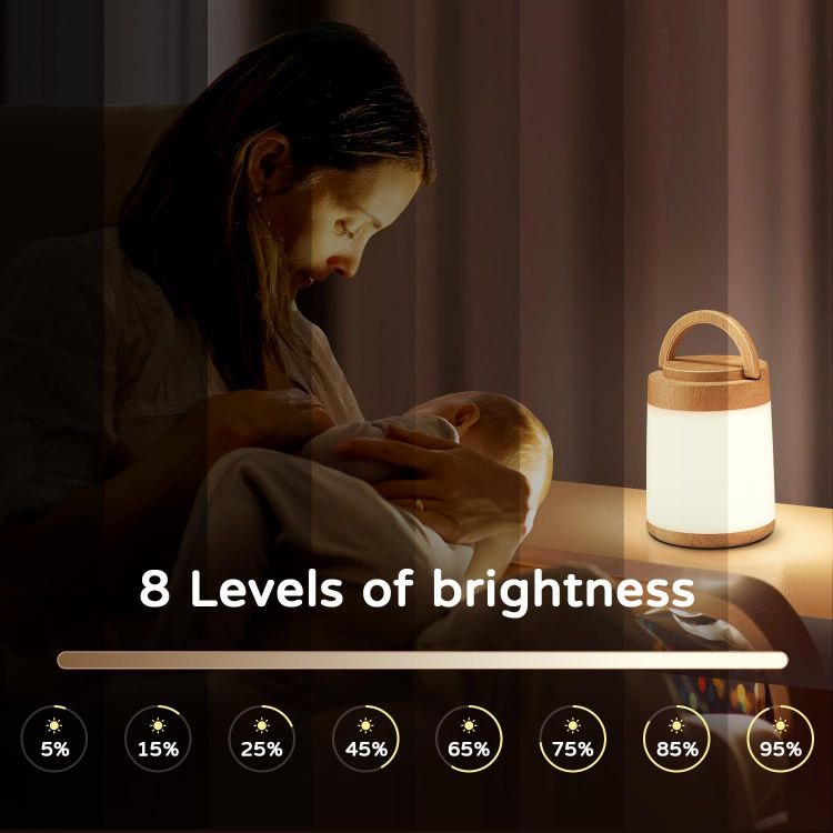 Picture of Baby Night Light with Touch & Remote Control – Dimmable, Rechargeable, 10 Colors, 3 Timer Settings