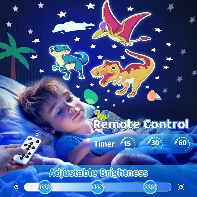 Picture of Rechargeable Night Light Projector for Kids – 15 Films & Bluetooth Music, Remote-Control Baby Light Projector, Sensory Light for Autism & Newborn Sleep