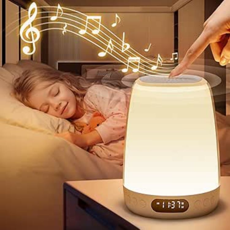 Picture of Rechargeable Toddler Night Light – 48 Colors, 14 White Noises, Dimmable Bedside Lamp with APP Control & Touch, 3000mAh Battery for Kids’ Bedroom