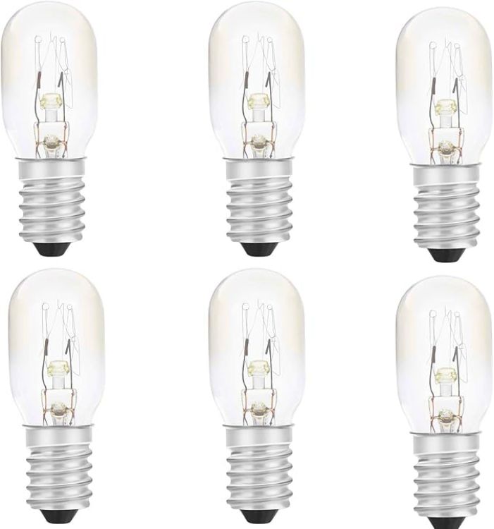 Picture of 15W Warm White 2700K E14 Small Screw Oven Bulbs, Salt Lamp, Sewing Machine & Fridge Bulbs (6-Pack) 