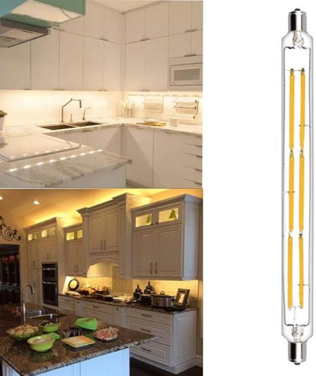 Picture of S15 LED Bulb 284mm, 8W Cold White 6000K Strip Light, Double Ended S15 LED Under Cabinet Kitchen Light, Mirrors, Shaver Light