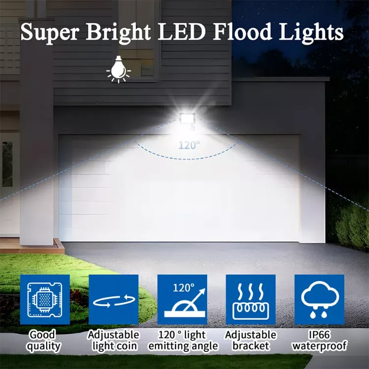 Picture of LED Floodlight with Motion Sensor  20W PIR Outdoor Security Light  Waterproof & Energy Efficient