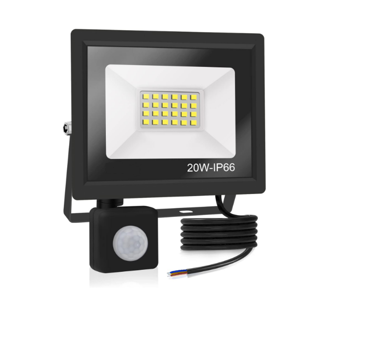 Picture of LED Floodlight with Motion Sensor  20W PIR Outdoor Security Light  Waterproof & Energy Efficient