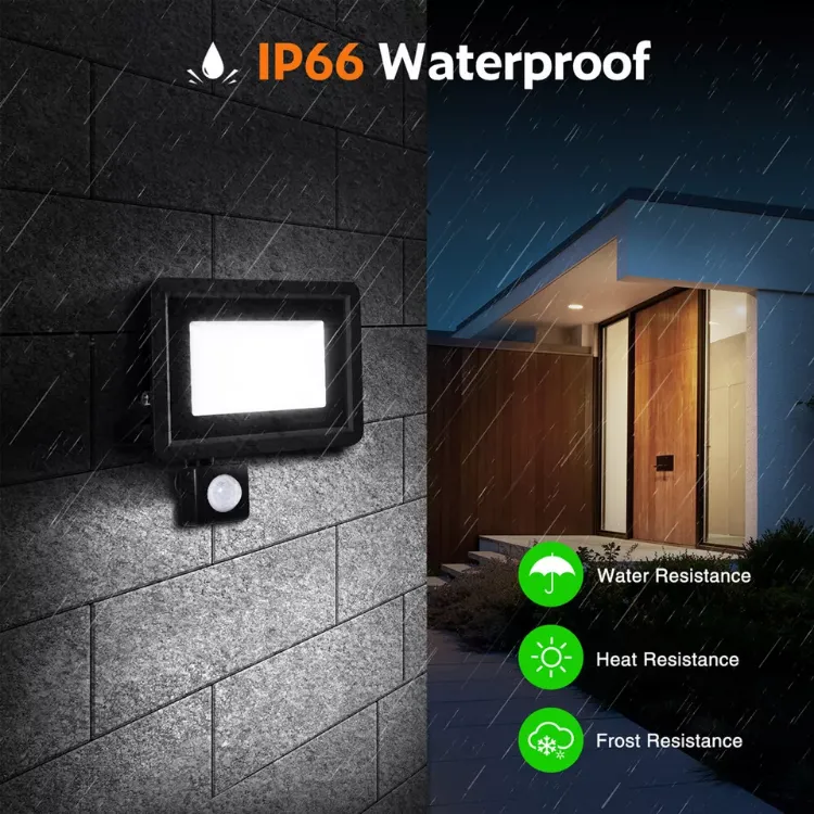 Picture of 100W LED Floodlight with PIR Motion Sensor & Remote IP66 Waterproof Outdoor Security Light for Garden & Driveway