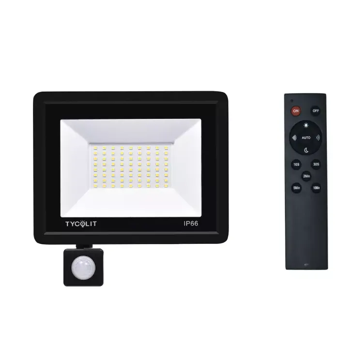 Picture of 100W LED Floodlight with PIR Motion Sensor & Remote IP66 Waterproof Outdoor Security Light for Garden & Driveway