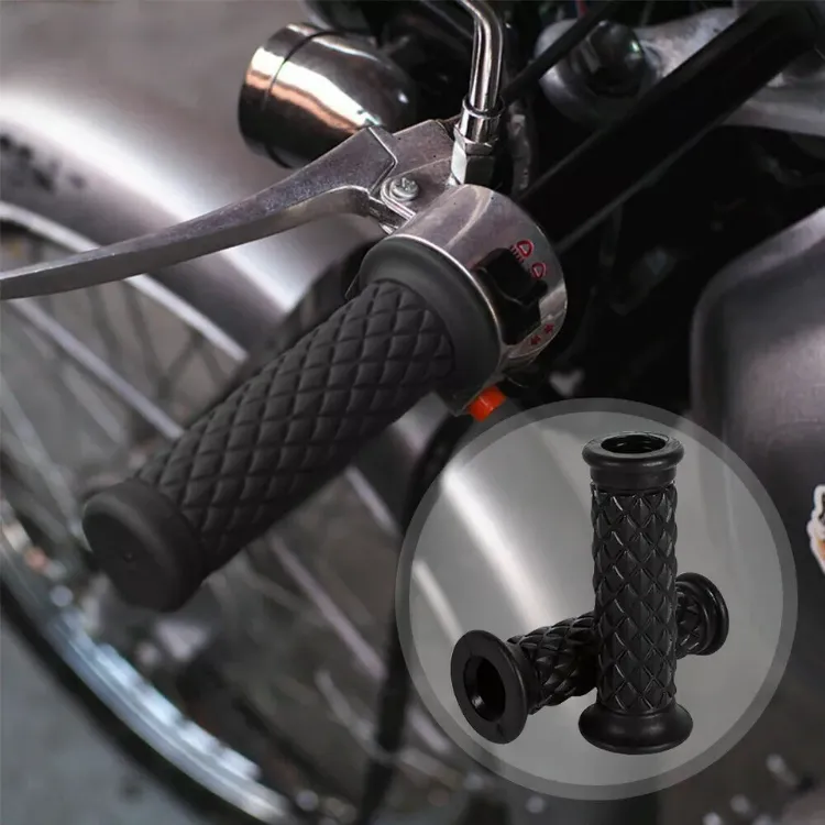 Picture of Universal Motorcycle Handlebar Grips 22mm (7/8) Rubber Hand Grips for Motorbikes & Scooters  Anti-Slip & Comfortable