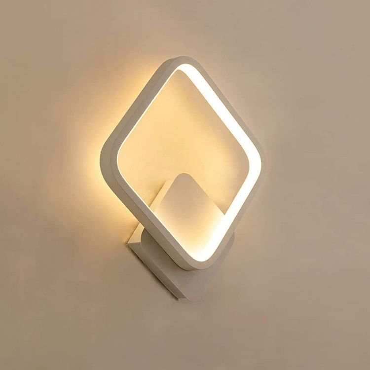 Picture of 12W LED Wall Light Sconce – Modern Minimalist Square Metal Indoor Wall Lamp for Living Room, Corridor, and Bedroom