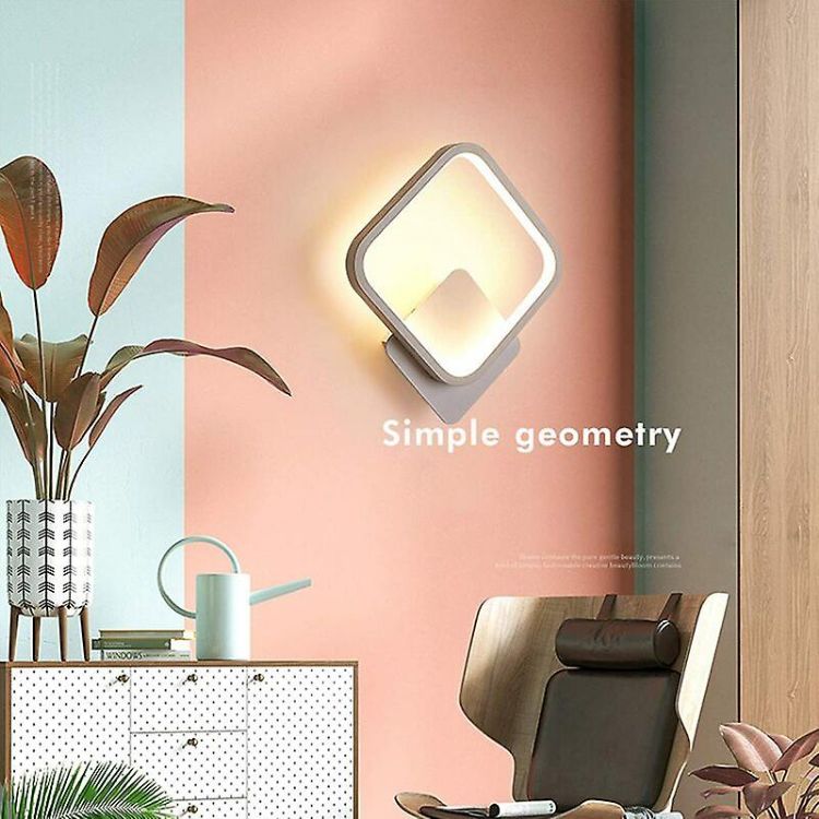 Picture of 12W LED Wall Light Sconce – Modern Minimalist Square Metal Indoor Wall Lamp for Living Room, Corridor, and Bedroom