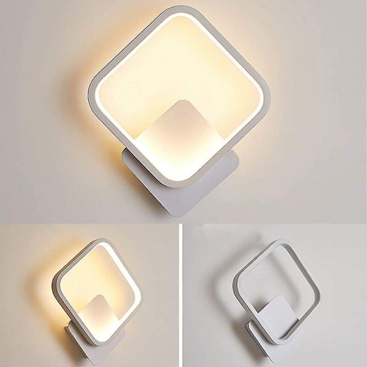 Picture of 12W LED Wall Light Sconce – Modern Minimalist Square Metal Indoor Wall Lamp for Living Room, Corridor, and Bedroom