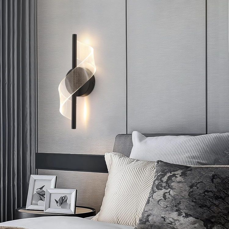 Picture of Modern LED Wall Light, Spiral Design Wall Sconce, Dimmable Wall Lamp for Bedroom, Bathroom, Corridor & Living Room