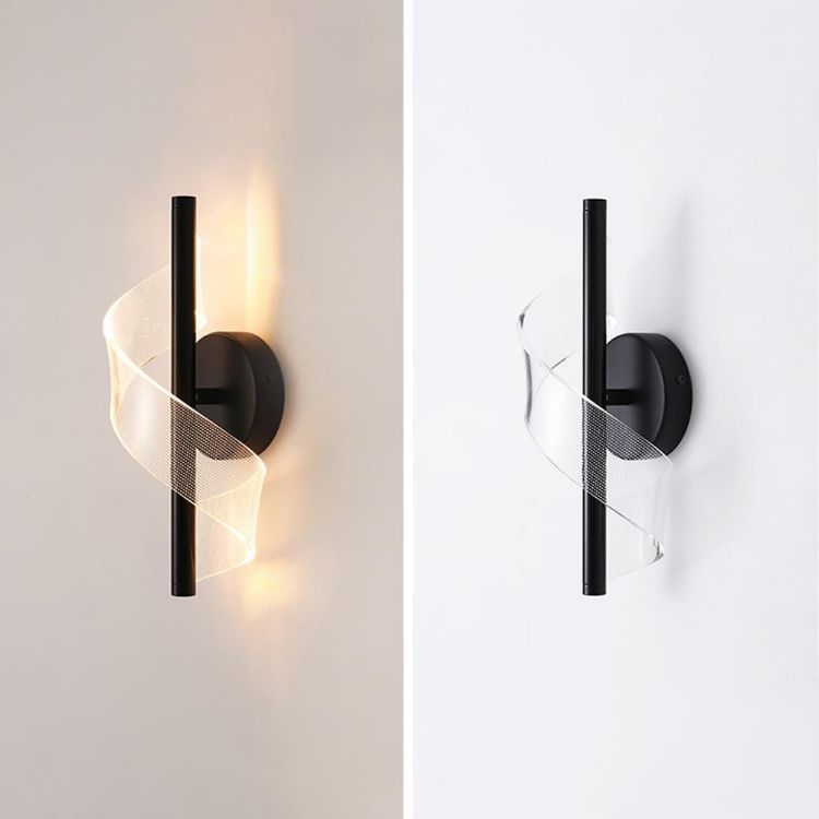 Picture of Modern LED Wall Light, Spiral Design Wall Sconce, Dimmable Wall Lamp for Bedroom, Bathroom, Corridor & Living Room