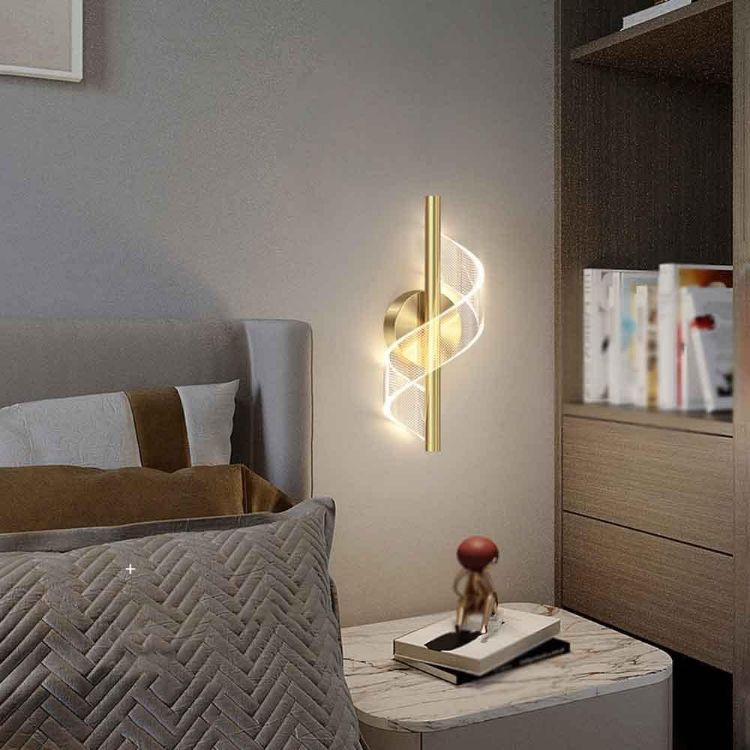 Picture of Modern LED Acrylic Wall Sconce, 12W Wall Light with 3 Color Modes for Living Room & Bedroom