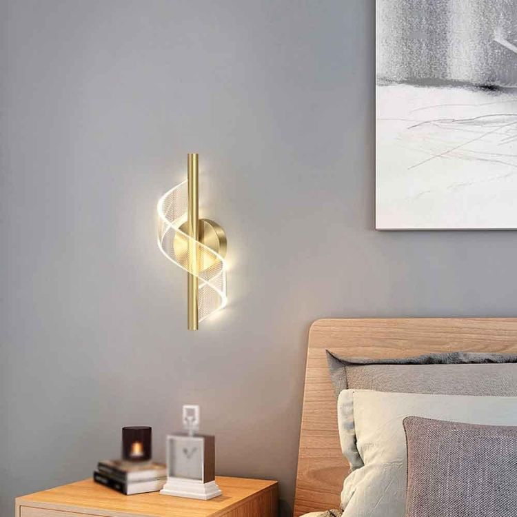 Picture of Modern LED Acrylic Wall Sconce, 12W Wall Light with 3 Color Modes for Living Room & Bedroom