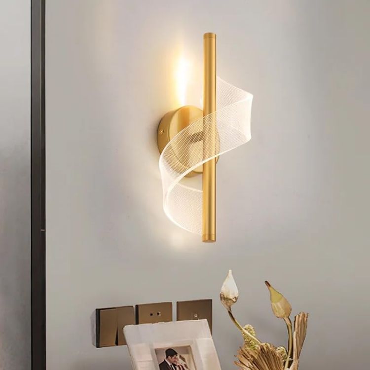 Picture of Modern LED Acrylic Wall Sconce, 12W Wall Light with 3 Color Modes for Living Room & Bedroom