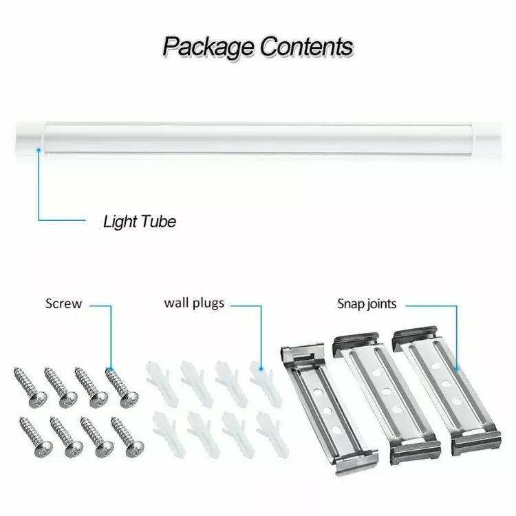 Picture of 4-Pack 4FT LED Shop Lights 6500K Daylight Ceiling Fixtures for Garage & Workshop