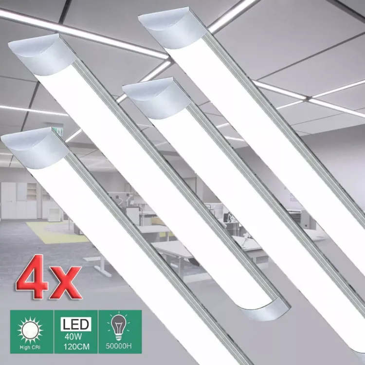 Picture of 4-Pack 4FT LED Shop Lights 6500K Daylight Ceiling Fixtures for Garage & Workshop