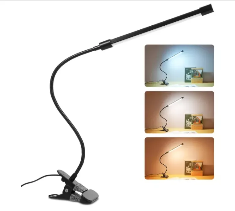 Picture of USB Clip-On Desk Lamp – Flexible LED Reading Light with Clamp for Bedside, Table & Nightstand