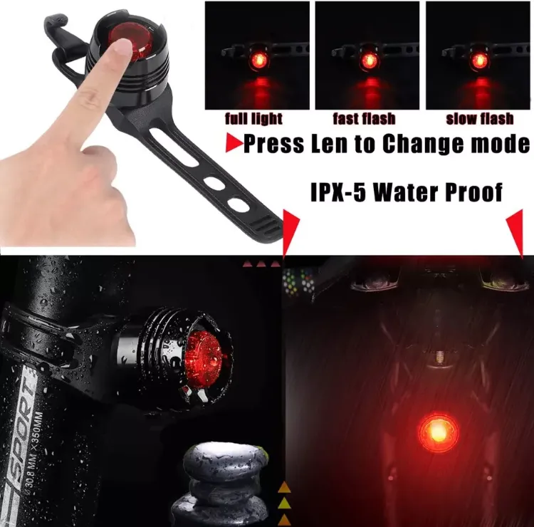 Picture of Rechargeable LED Mountain Bike Light Set, 50,000LM Front & Rear Bicycle Torch