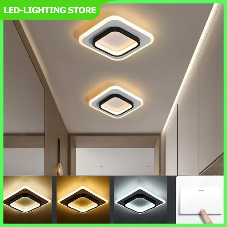 Picture of Modern LED Square Ceiling Light – Stylish Pendant Lamp for Bathroom, Kitchen & Bedroom