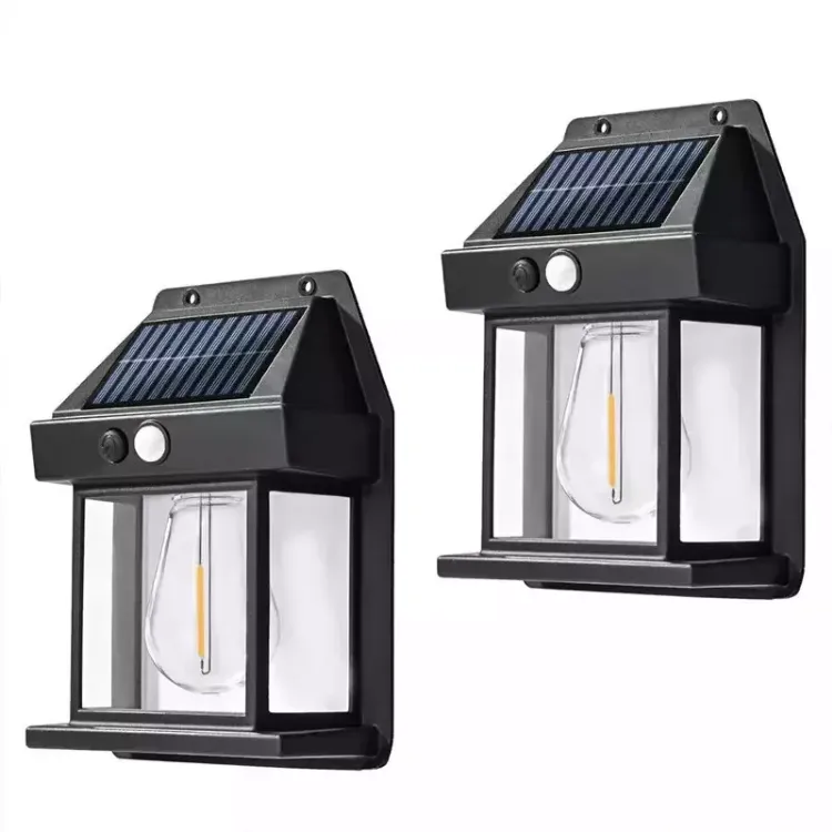 Picture of LED Solar-Powered Motion Sensor Tungsten Wall Light – Outdoor Garden Security Lamp